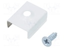 Flexible mounting plate Z; white; stainless steel