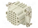Heavy Duty Connector, CDD Series, CDD Class Series, Insert, 24 Contacts, Receptacle
