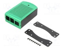 Enclosure: for computer; Raspberry Pi 4 B; aluminium; black