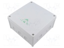 Enclosure: junction box; X: 152mm; Y: 152mm; Z: 80mm; IP66; grey; ABOX