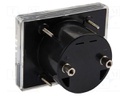 Ammeter; analogue; on panel; I AC: 0÷500mA; Class: 2,5; 60x47mm