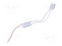 LED; white cold; 6000-8000K; 85lm; 170°; No.of diodes: 1; 40mA; 24V