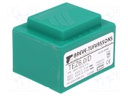 Transformer: encapsulated; 6VA; 230VAC; 6V; 6V; 500mA; 500mA; IP00