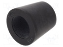 Grommet; caoutchouc; L: 19.5mm; -20÷80°C; Øcable: 13mm; black