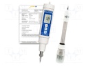 Meter: pH; LCD; 0÷14pH; IP67; Dim: 180x32x40mm; Temp: max.60°C
