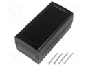 Enclosure: with panel; X: 60mm; Y: 120mm; Z: 51mm; ABS; black; IP53