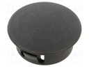 Accessories: stopper; H: 8mm; push-in,snap-fastener; black; PGM-16