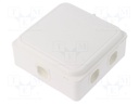 Enclosure: junction box; X: 110mm; Y: 110mm; Z: 49mm; polypropylene
