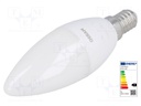 LED lamp; warm white; E14; 230VAC; 470lm; 5.7W; 2700(typ)K