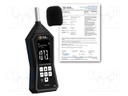 Meter: sound level; LCD; Sound level: 30÷130dB; 31.5÷8000Hz; IP52