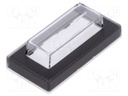 Switch accessories: cover; IP64; Shape: rectangular; 37x19.2x11mm