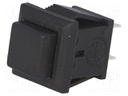 Switch: push-button; Pos: 2; SPST-NC; 1A/250VAC; black; 13x11mm