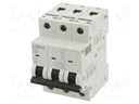 Circuit breaker; 415VAC; 25A; Poles: 3; Charact: C; IP20; MCB