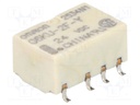 Relay: electromagnetic; DPDT; Ucoil: 24VDC; 0.3A/125VAC; 1A/30VDC