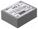 Transformer: mains; 4VA; 115VAC; 12V; 12V; Mounting: PCB; IP00