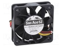 Axial Fan, 12 V, DC, 52 mm, 15 mm, 17.7 cu.ft/min, 0.5 m³/min
