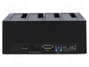 Docking station; USB 3.2 Gen 1; plastic; black
