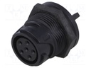 Connector: circular; socket; female; PIN: 6; Buccaneer 4000; THT