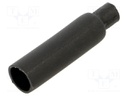 Heat shrink cap; glued; 6.4mm; L: 30mm; black; 120°C