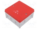 Enclosure: junction box; X: 102mm; Y: 102mm; Z: 57mm; IP66; grey; ABOX