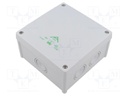 Enclosure: junction box; X: 127mm; Y: 127mm; Z: 70mm; IP66; grey; ABOX