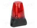 Signaller: lighting; continuous light,blinking light; red; IP65