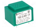 Transformer: encapsulated; 2VA; 400VAC; 24V; Mounting: PCB; IP00