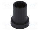 Knob; conical; thermoplastic; Shaft d: 6mm; Ø14x18mm; black