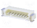 Socket; wire-board; male; 1.25mm; PIN: 8; SMT; 250V; 1A; tinned