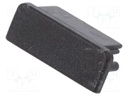 Cap for LED profiles; black; ABS; Application: SURFACE14
