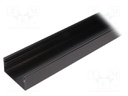Profiles for LED modules; surface; black; L: 1m; aluminium