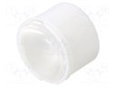 LED lens; round; Mat: PMMA plexiglass; 19÷30°; Mounting: glue