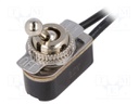 Switch: toggle; Pos: 2; SPST; OFF-ON; 3A/250VAC; Leads: 150mm leads