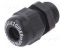 Cable gland; with thread PG; PG9; IP68; Mat: polyamide; black