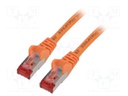 Patch cord; S/FTP; 6; stranded; Cu; LSZH; orange; 5m; halogen free
