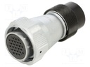 WY28; plug; PIN: 26; IP55; soldering; for cable; gold-plated