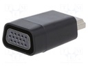 Adapter; HDMI 1.4; D-Sub 15pin HD socket,HDMI plug; Package: bag