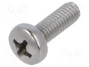 Screw; M4x12; Head: cheese head; Phillips; PH2; A2 stainless steel
