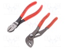 Pliers; Pcs: 2; cutting,adjustable; Package: bag; steel