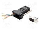Transition: adapter; RJ45 socket,D-Sub 9pin male