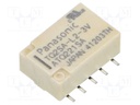 Relay: electromagnetic; DPDT; Ucoil: 3VDC; Icontacts max: 2A; SMD