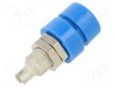 Connector: 4mm banana; socket; 32A; 30VAC; 60VDC; blue; screw