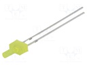 LED; 2mm; yellow; 68÷100mcd; 90°; 3÷5V; 20mA; Variant: blinking