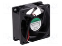 Fan: DC; axial; 12VDC; 60x60x25mm; 27.04m3/h; 16.7dBA; 3100rpm
