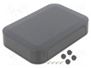 Enclosure: with panel; PF; X: 175mm; Y: 120mm; Z: 35mm; ABS; dark grey