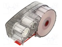 Tape; 12.7mm; 6.4m; red; Character colour: white; self-adhesive