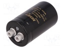 Capacitor: electrolytic; 220uF; 450VDC; Leads: screw; ESR: 502mΩ