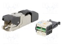 Plug; RJ45; PIN: 8; Cat: 6a; shielded; Layout: 8p8c; 5÷9mm; IDC