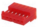 Plug; wire-board; female; PIN: 6; polarized; 2.54mm; IDC; for cable