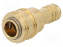 Quick connection coupling; straight; max.35bar; brass; D: 25mm